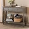 Baxton Studio Noemie Country Cottage Farmhouse Brown Finished 2-Drawer Console Table 146-8184 - alternate 7